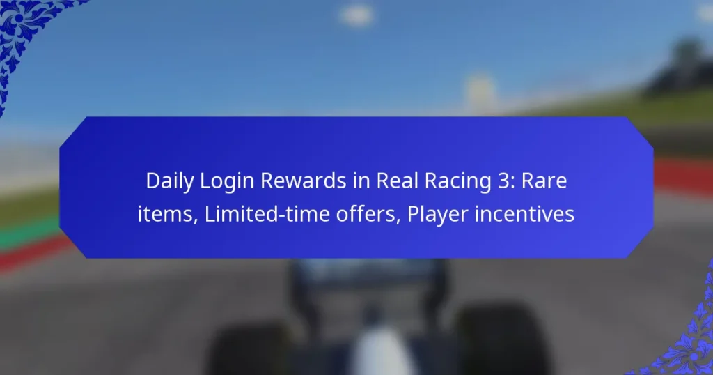 Daily Login Rewards in Real Racing 3: Rare items, Limited-time offers, Player incentives