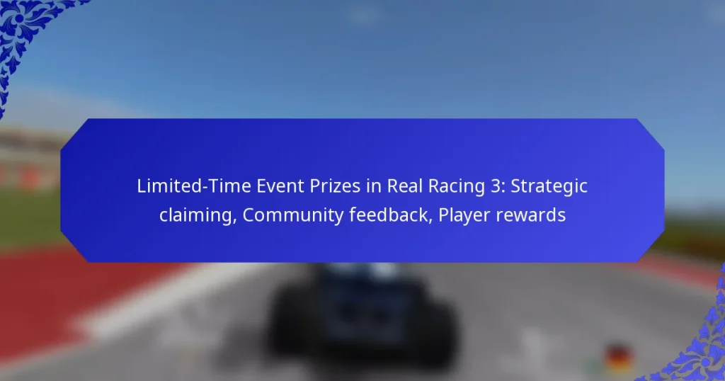 Limited-Time Event Prizes in Real Racing 3: Strategic claiming, Community feedback, Player rewards