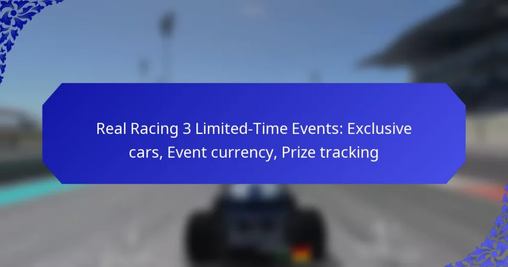 Real Racing 3 Limited-Time Events: Exclusive cars, Event currency, Prize tracking
