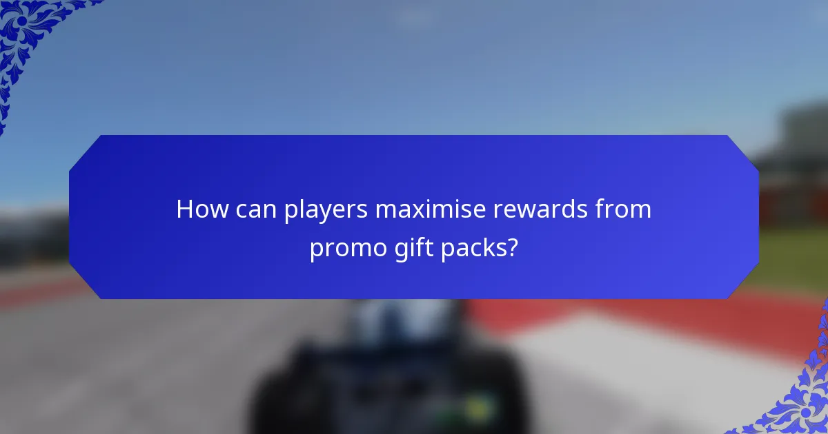 How can players maximise rewards from promo gift packs?