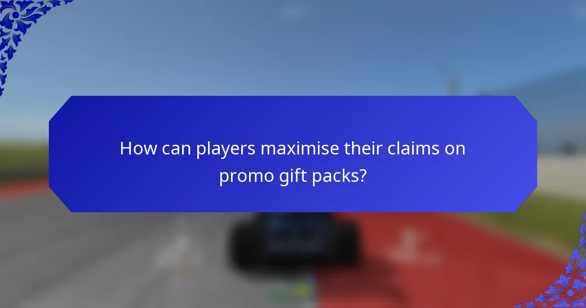 How can players maximise their claims on promo gift packs?