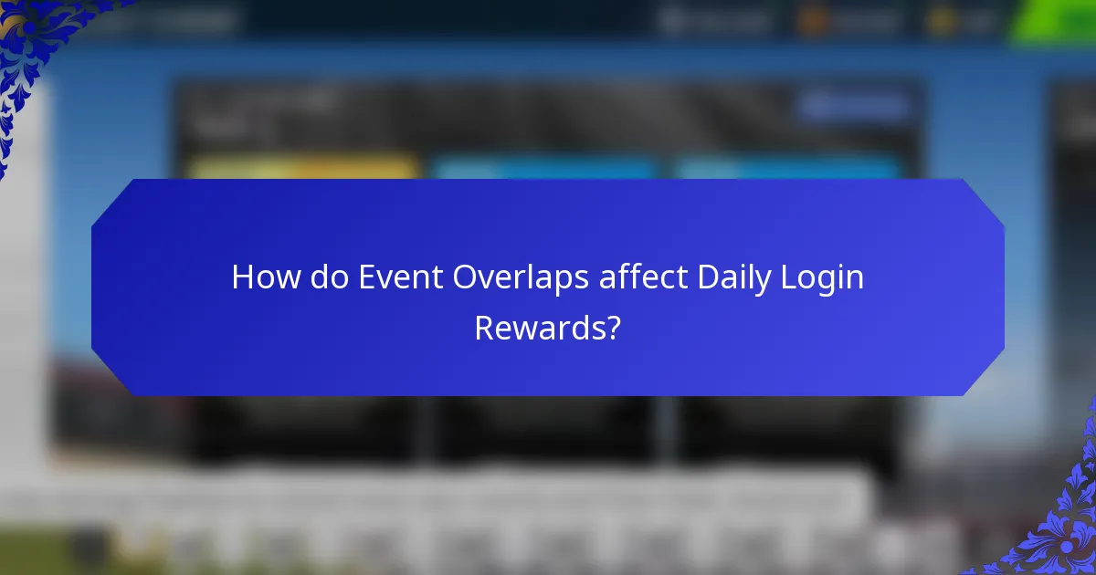 How do Event Overlaps affect Daily Login Rewards?