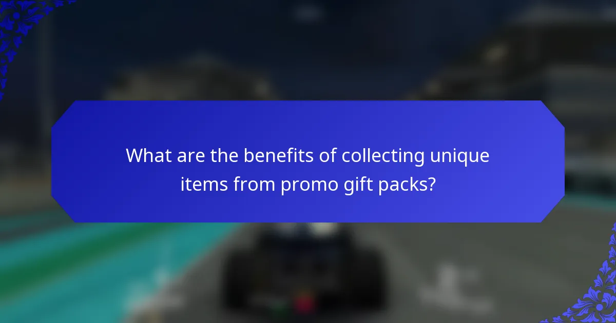 What are the benefits of collecting unique items from promo gift packs?