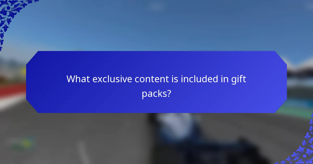 What exclusive content is included in gift packs?