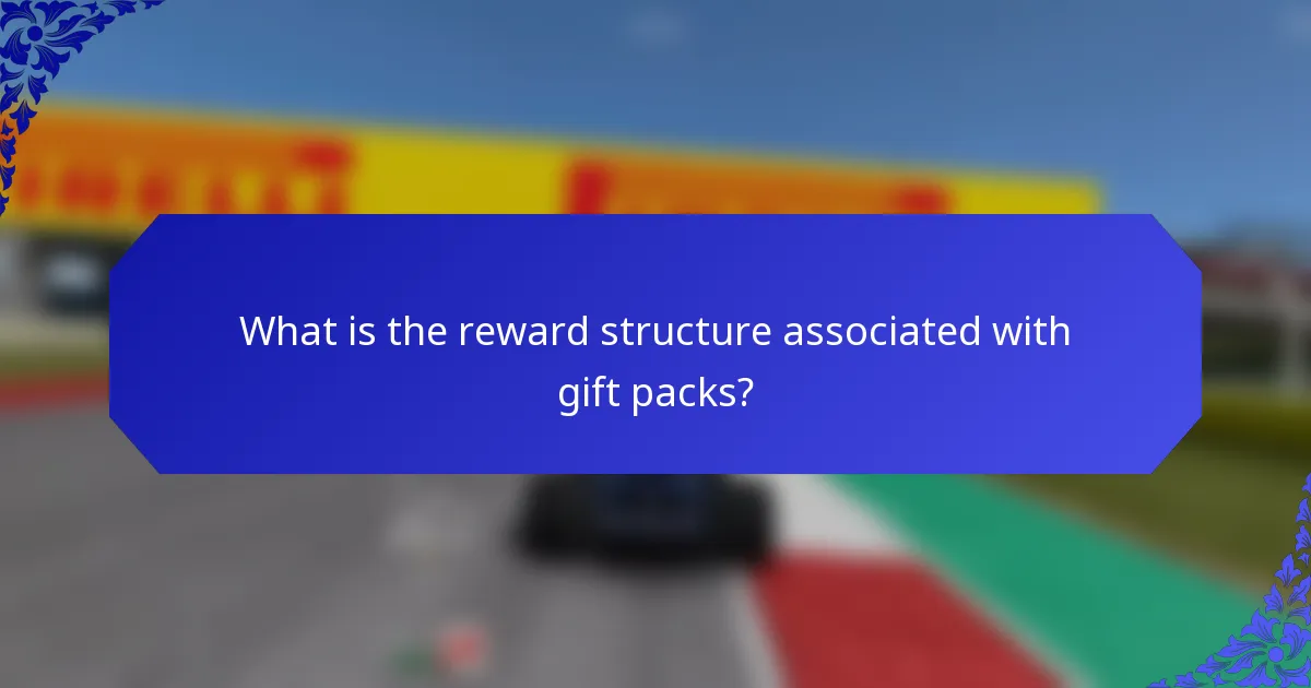 What is the reward structure associated with gift packs?