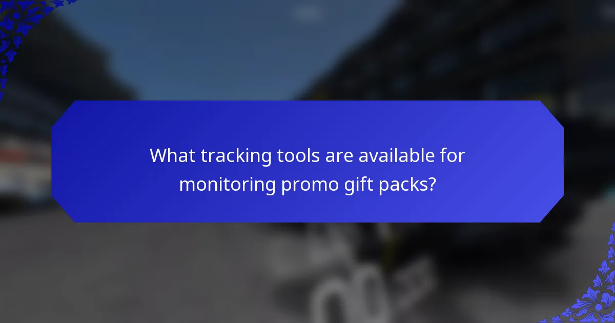 What tracking tools are available for monitoring promo gift packs?